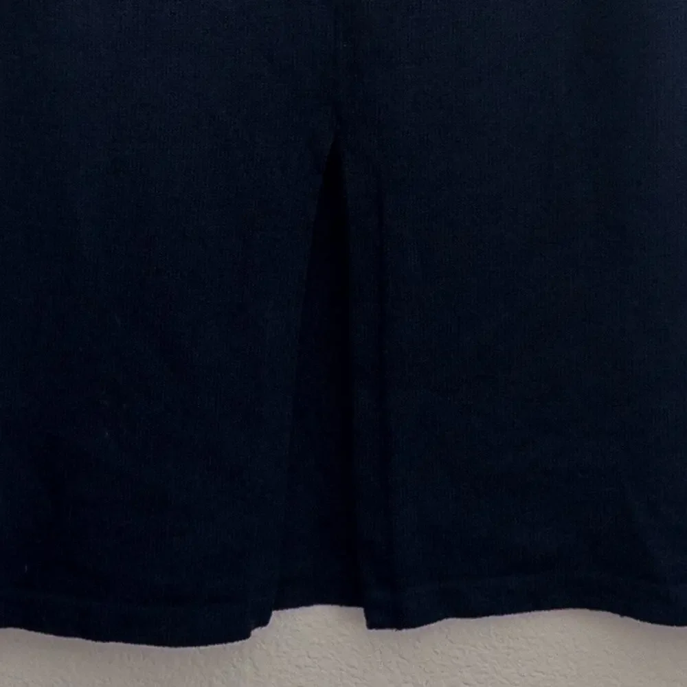 St. John Navy Santana Knit Midi Skirt